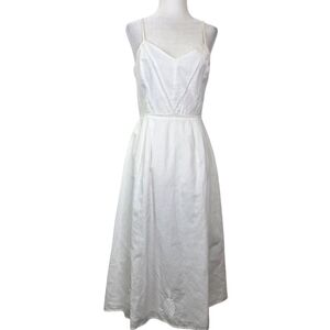 Great Plains London linen A line midi dress with Embroidered pineapple accent
